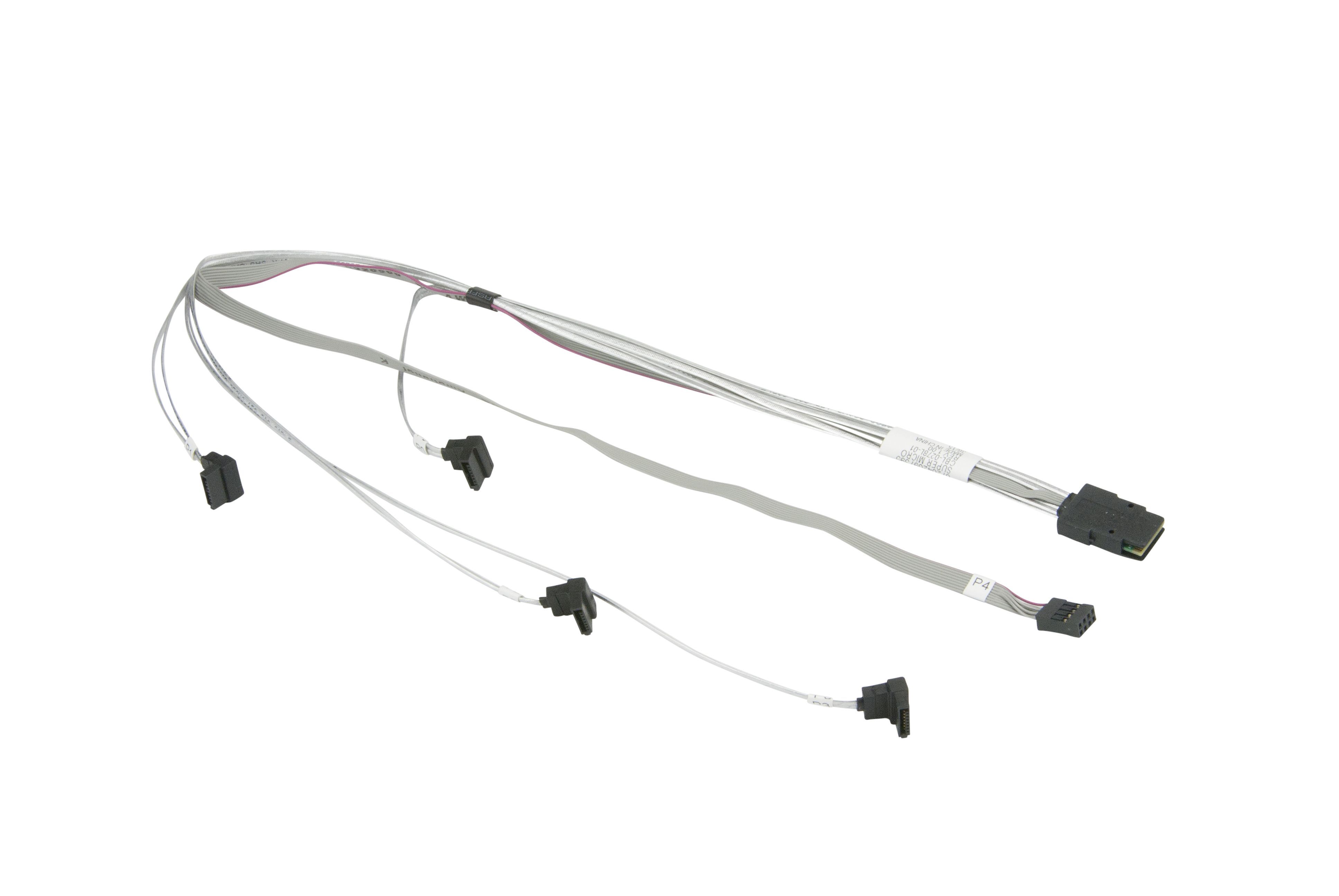 Кабель SUPERMICRO 64cm Mini-SAS (SFF-8087) to 4x SATA Internal Cable [ CBL-0278L ]