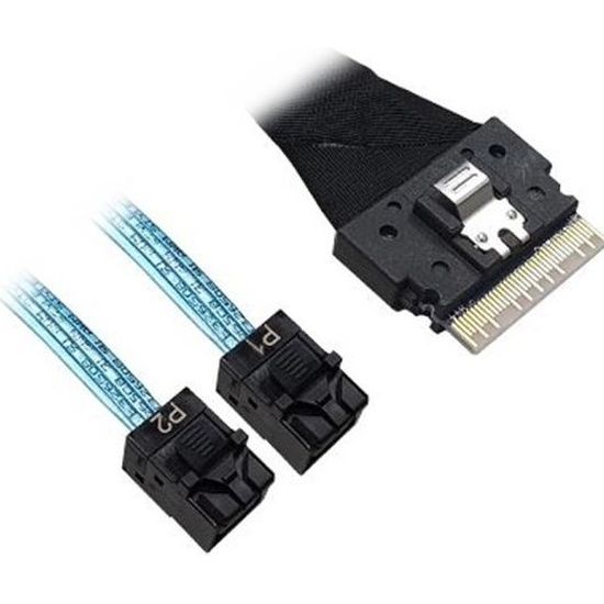 Кабель ACD ACD-60003-JP (Slimline SASx8 (SFF8654) -to- 2 SAS HD x4 (SFF8643 SAS Connections), 1M) [ P5022DN10990-2 ]